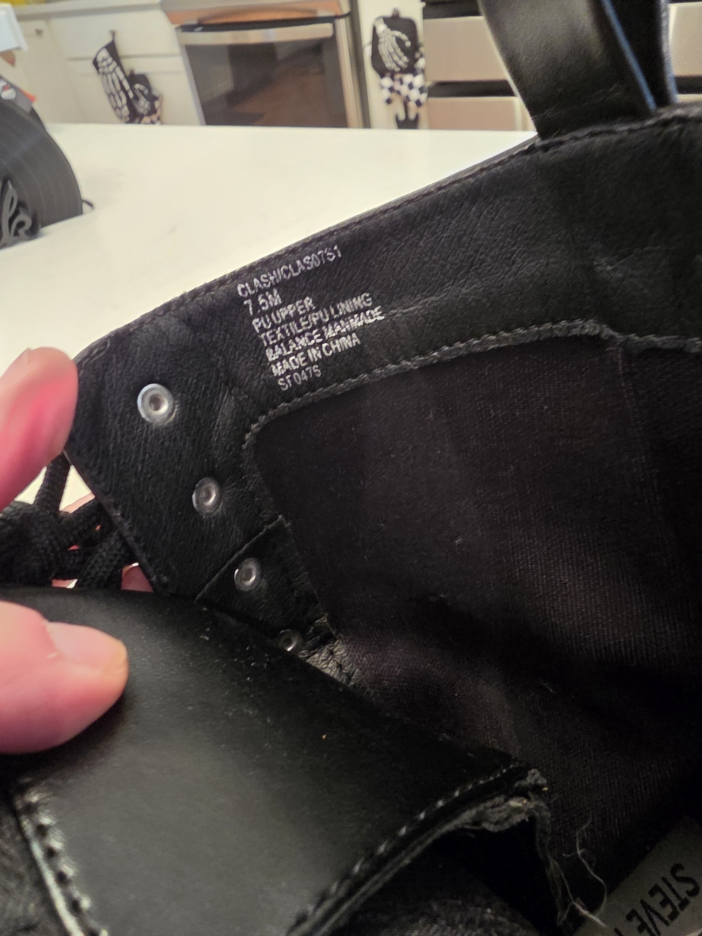 Steve Madden Black Platform Combat Boot - Picture 6 of 6